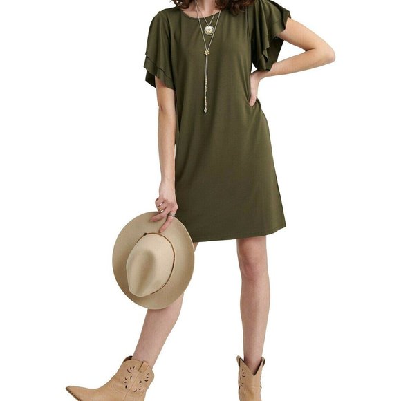 Lucky Brand Dresses & Skirts - NWT Lucky Brand Women's Sz L Ruffle Sleeve Dress